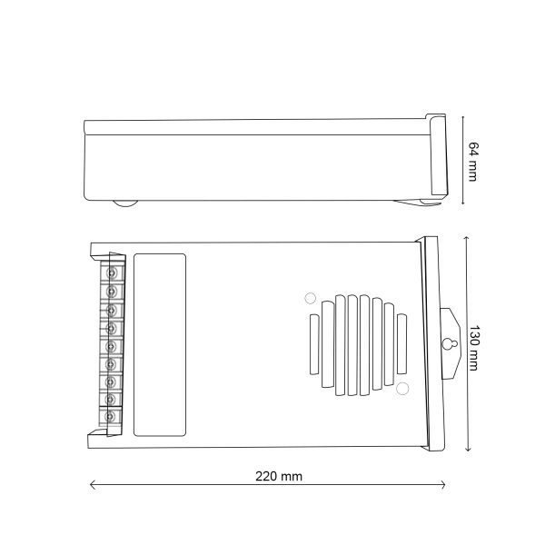 Fuente de alimentación para tiras LED 1000W 12VDC - NLM2542 - Imagen 2