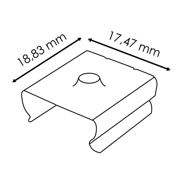 Pack 2 Tapones y 2 grapas para Perfil LM3708 - NLM3708A - Imagen 2
