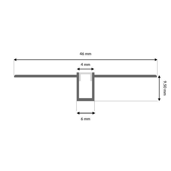 Perfil de Aluminio Nor - 2 Metros - NLM3848 - Imagen 2