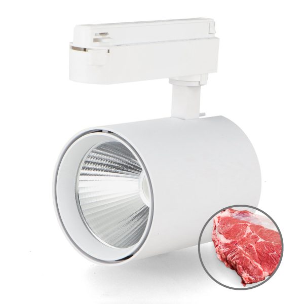 Foco LED para carril White Air 30W Monofásico No Flicker - Carnicería - NLM3159