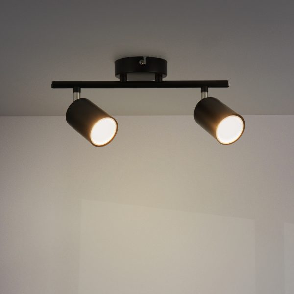 Lámpara de Techo Serie Black 2 Focos GU10 - NLM4506