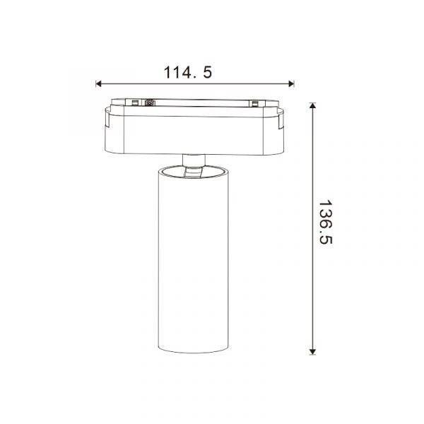 Foco LED Mildean Serie 5mm 12W para carril magnético Blanco 42V - N - Imagen 2