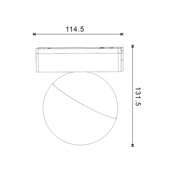 Foco LED Mends Serie 5mm 10W para carril magnético Blanco 42V - N - Imagen 2