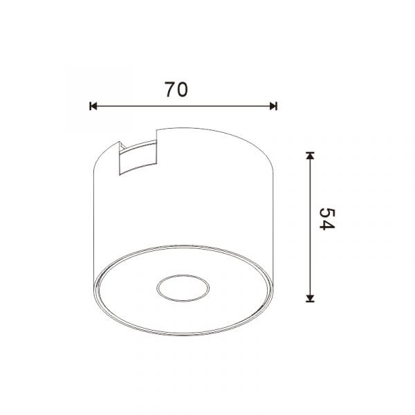 Foco LED Bise Serie 5mm 8W para carril magnético Negro 42V - N - Imagen 2