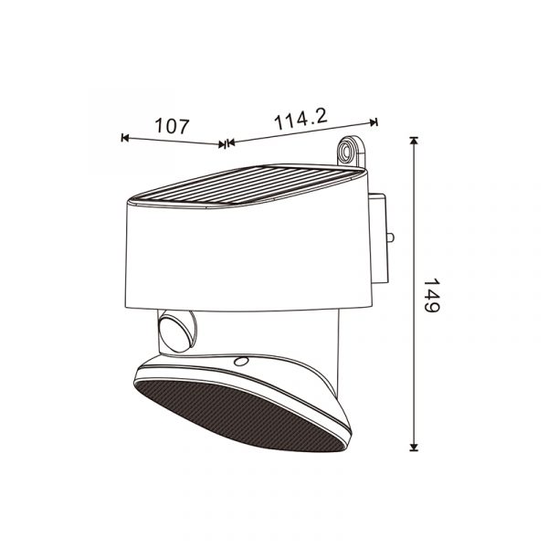 Aplique Led Solar White Flat - NGA7387 - Imagen 2