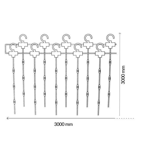 Cortina de Guirnalda Exterior LED con Usb 3*3m - NLM2963 - Imagen 2