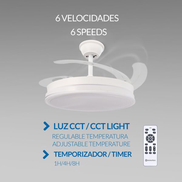 Ventilador de techo LED Blanco - NLM8831 - Imagen 3