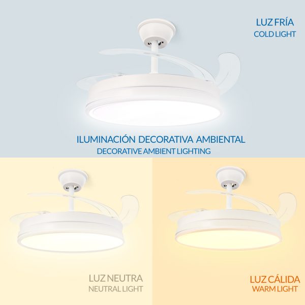 Ventilador de techo LED Blanco - NLM8831 - Imagen 5