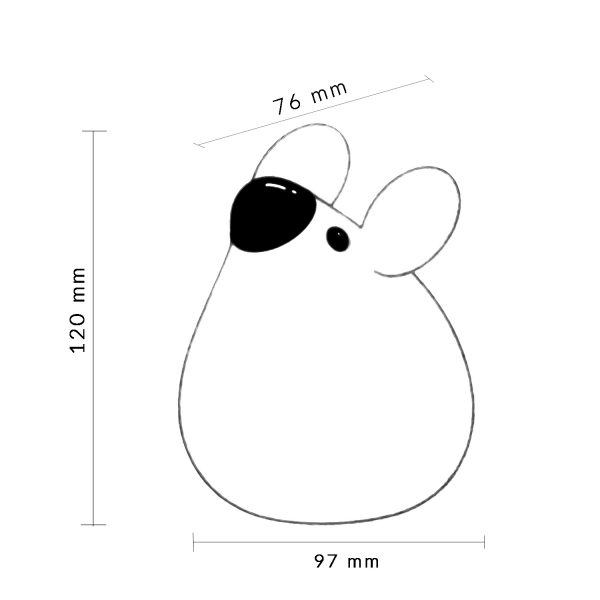 Lámpara táctil infantil LED Mouse - NLM9204 - Imagen 2
