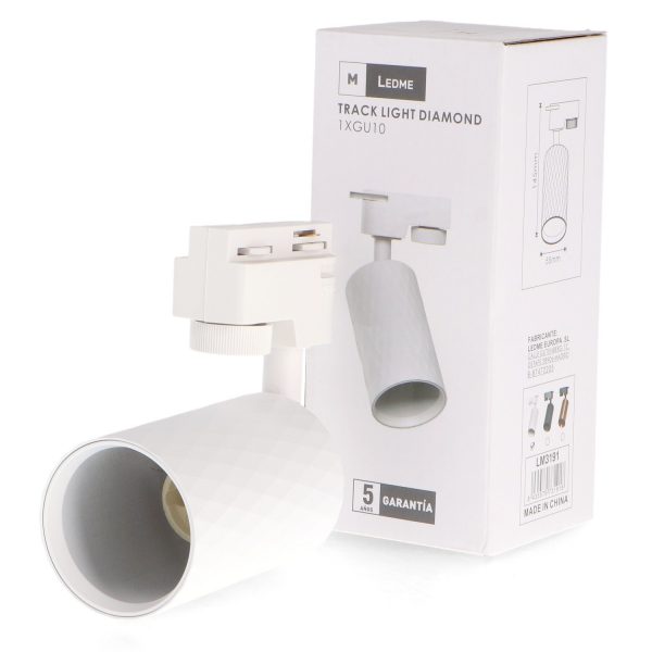 Foco portalámparas GU10 para carril White Diamond Monofásico - NLM3191 - Imagen 3