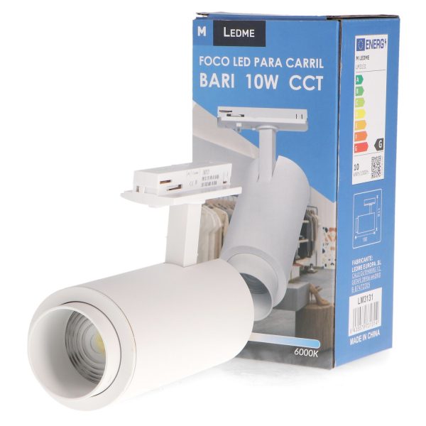 Foco LED para carril White Bari 10W Óptica Regulable Monofásico CCT - NLM3131 - Imagen 3