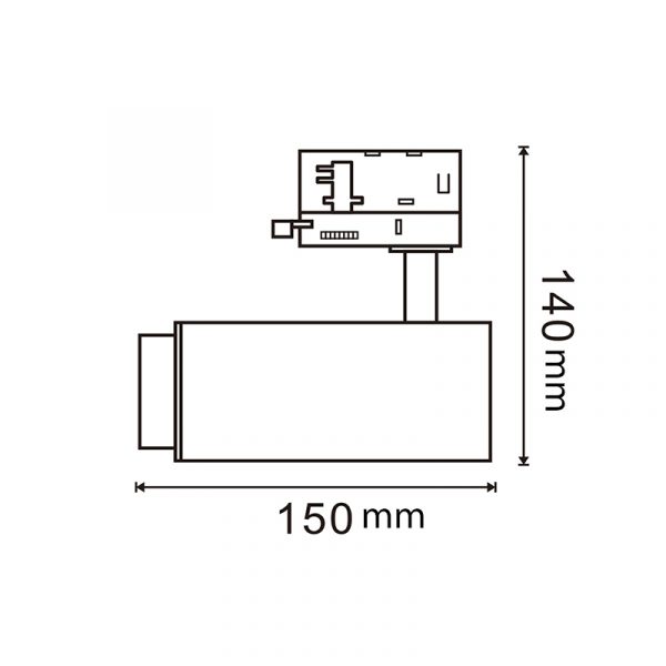Foco LED para carril White Bari 10W Óptica Regulable Trifásico CCT - NLM3135 - Imagen 2