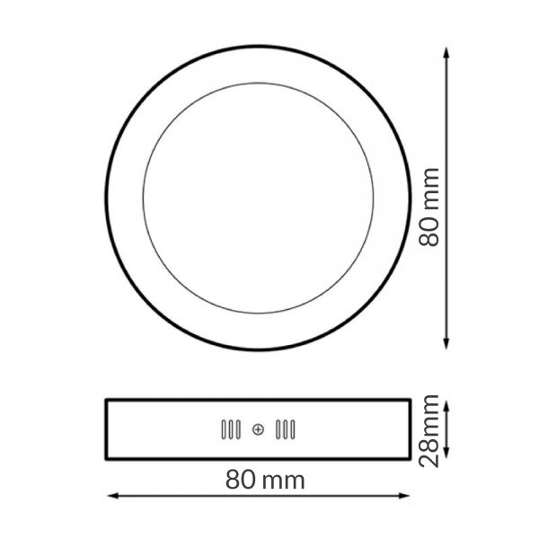 Panel de Superficie Serie Slim Circular 5W - N - Imagen 2