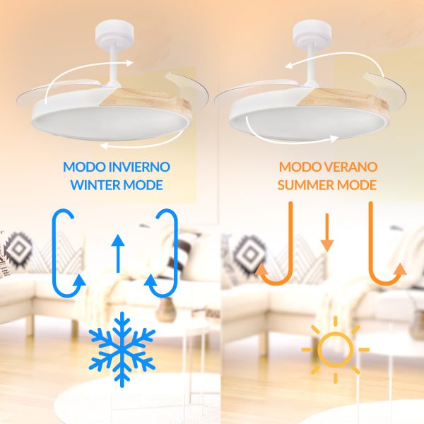 Ventilador de techo LED Coal Nature Ø108 cm - NLM8829 - Imagen 5