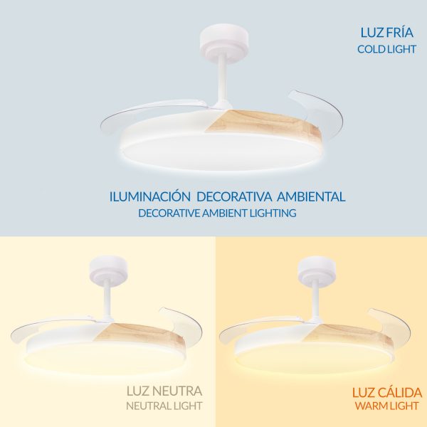 Ventilador de techo LED Coal Nature Ø108 cm - NLM8829 - Imagen 6
