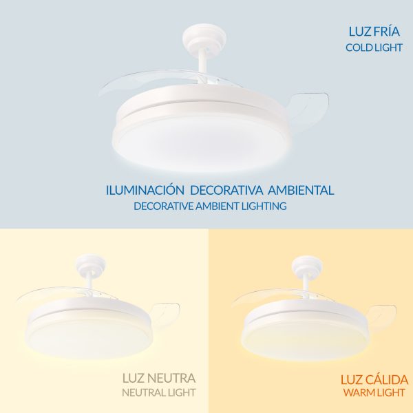 Ventilador de techo LED Herben 68W Ø107 cm - NLM8095 - Imagen 6