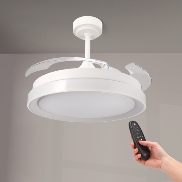 Ventilador de techo LED White Yeray Ø107 cm - N