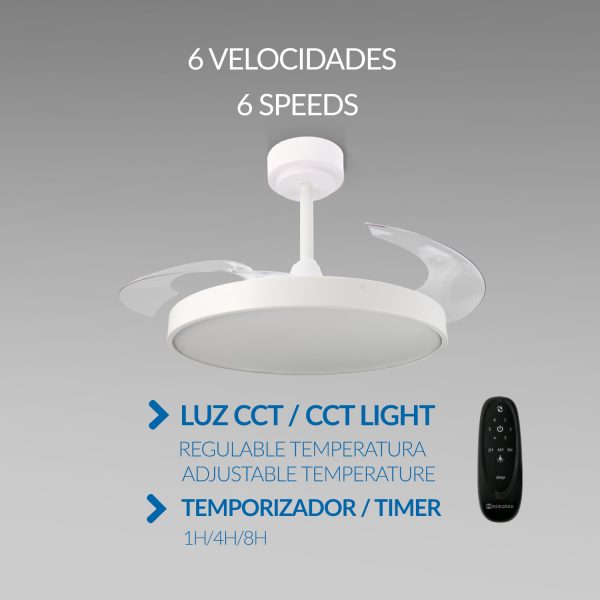 Ventilador de techo LED Coal Ø108 cm - N - Imagen 4
