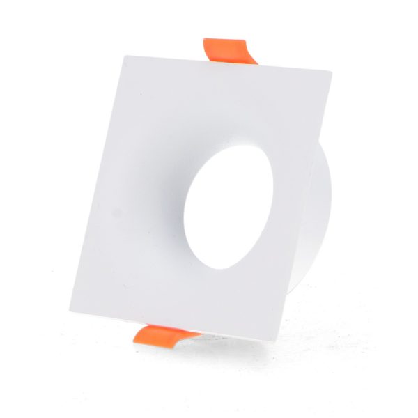 Aro Fijo Cuadrado Blanco Serie Infinity Para Gu10/mr16 - NLM4328