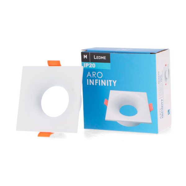Aro Fijo Cuadrado Blanco Serie Infinity Para Gu10/mr16 - NLM4328 - Imagen 3