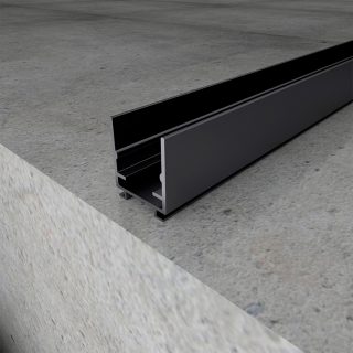 Perfil de Aluminio Negro Show - 2 Metros - N