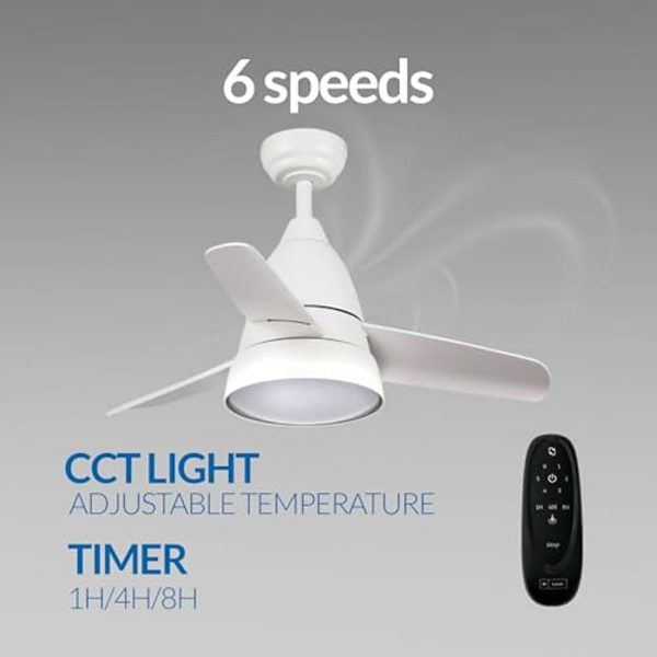 Ventilador de techo LED White Silence - DSC - NLM8805 - Imagen 4