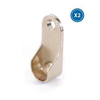Tapa metálica para extremos de perfil led armarios - Pack 2 - NLM3964