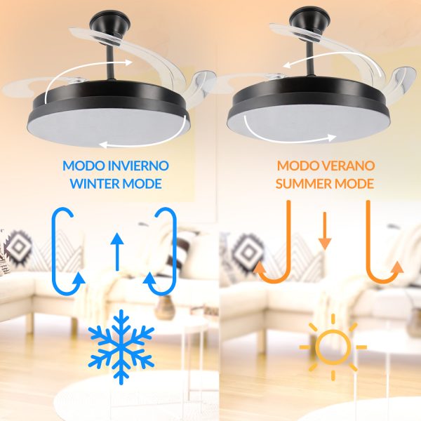 Ventilador de techo LED Black Hoom Ø107 cm - N - Imagen 4