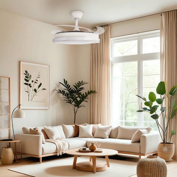 Ventilador de techo LED White Diamond Ø106 cm - N - Imagen 3