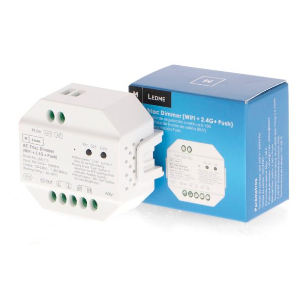 Regulador LED TRIAC RF Compatible con Pulsador wifi - NLM2113 - Imagen 2
