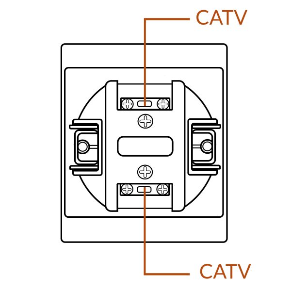 Módulo Toma Intermedia TV - CC - N - Imagen 2