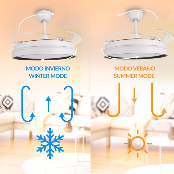 Ventilador de techo LED White Brooks Ø106 cm - N - Imagen 6
