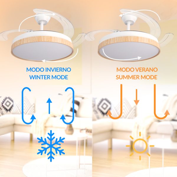 Ventilador de techo LED White Plant Ø106 cm - N - Imagen 4