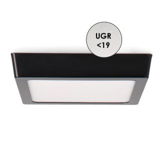 Panel de Superficie Negro Cuadrado 12W CCT - NLM5593