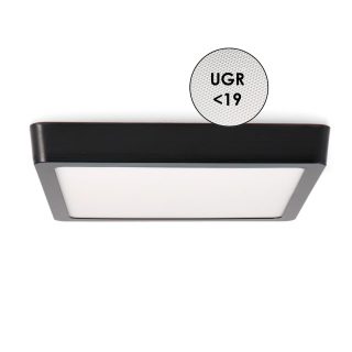 Panel de Superficie Negro Cuadrado 20W CCT - NLM5594
