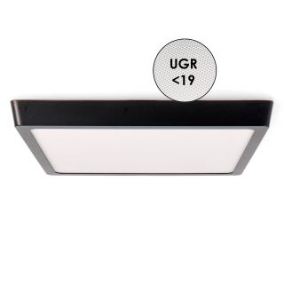 Panel de Superficie Negro Cuadrado 25W CCT - NLM5595