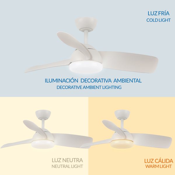 Ventilador de techo LED White Face - DSC - NLM8801 - Imagen 4