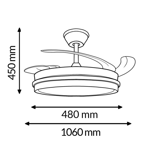Ventilador de techo LED White Decor Ø106 cm - N - Imagen 2