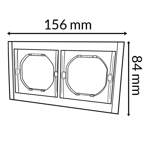 Marco PC para 2 Módulo - CL - N - Imagen 2