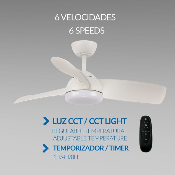 Ventilador de techo LED White Face - DSC - NLM8801 - Imagen 3