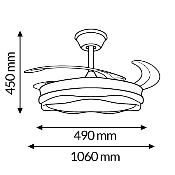 Ventilador de techo LED White Dary Ø106 cm - N - Imagen 2