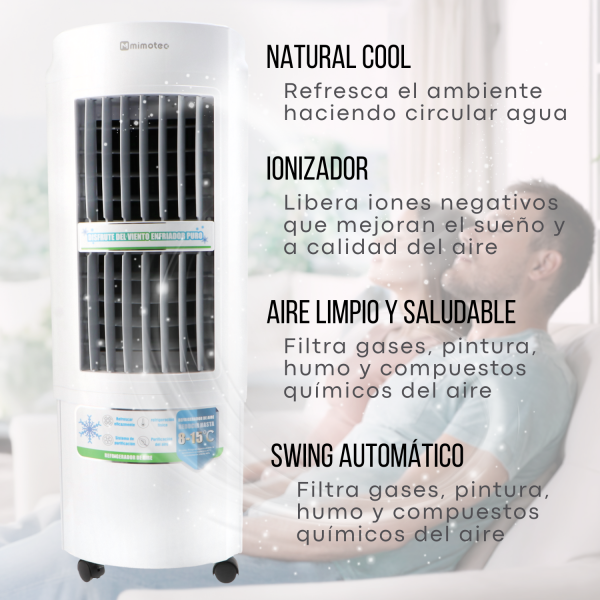 Climatizador evaporativo AirPro portátil  2500m3/h 30 Litros - NMI7002 - Imagen 4