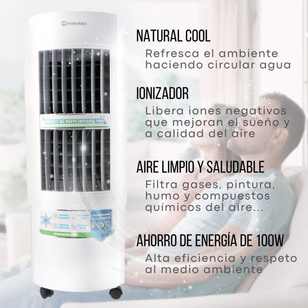 Climatizador evaporativo AirPro portátil  5500m3/h 30 Litros - NMI7002 - Imagen 6