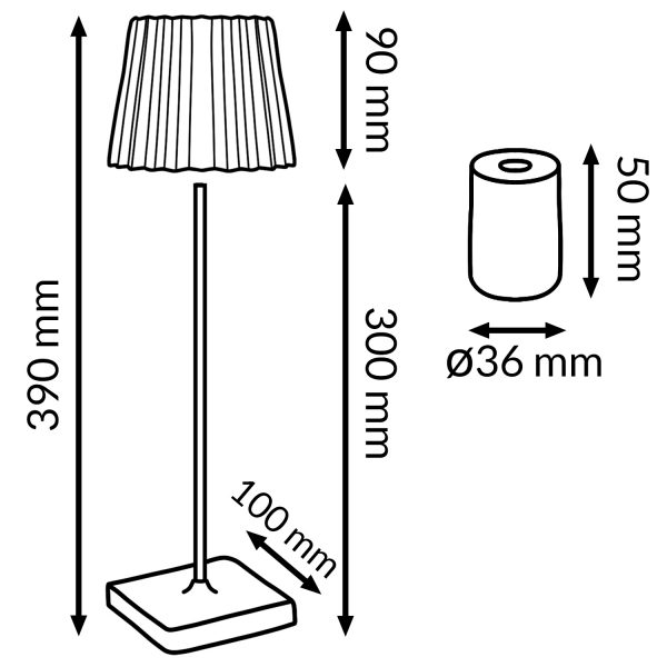 Lampara Led de sobremesa White Courtin - N - Imagen 2