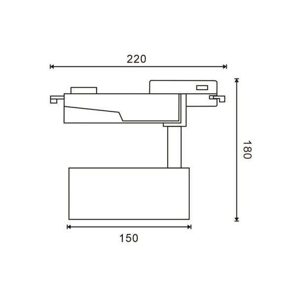 Foco LED para carril ProFast Blanco 30W Monofásico CCT - N - Imagen 2
