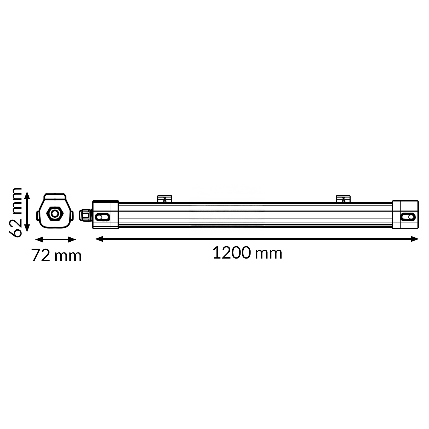 Pantalla estanca LED Marsella 40W 1200mm CCT Enlazable - N - Imagen 2