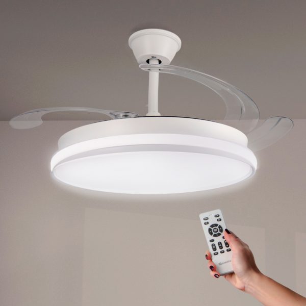 Ventilador de techo LED White Cami Ø107 cm - N