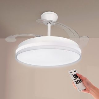Ventilador de techo LED White Cami Star Ø107 cm - N