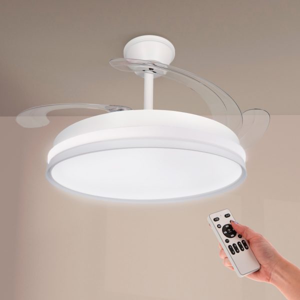 Ventilador de techo LED White Cami Star Ø107 cm - N