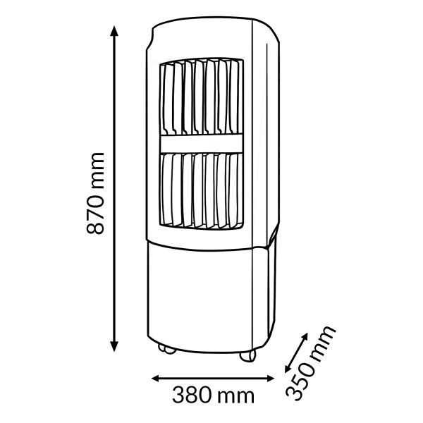 Climatizador evaporativo AirPro portátil  5500m3/h 30 Litros - NMI7002 - Imagen 2
